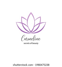 Ilustración vectorial del loto. Diseño de iconos de flor plana. Atención de salud, medicina, yoga, spa o estampilla del logotipo de belleza.