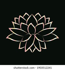 Vector illustration of lotus flower