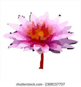 Ilustración vectorial de una flor de loto como elemento de diseño