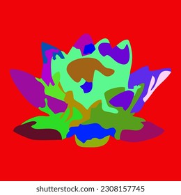 Vector illustration of a lotus flower as a design element