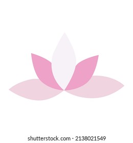 vector illustration of lotus flower in lilac shade