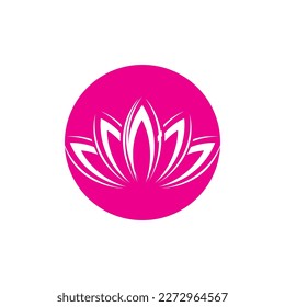 Vector illustration of  lotus flowers design logo
