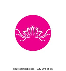 Vector illustration of  lotus flowers design logo