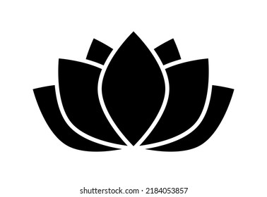 vector illustration of lotus icon on a white background