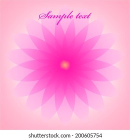 Vector illustration of Lotus on a pink background