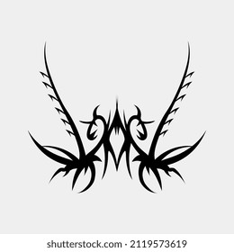 vector illustration of a loud and unique tattoo motif for a muscular and burly man