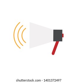 Vector illustration of a loudspeaker in a flat style.