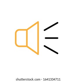 Vector illustration, loudspeaker icon. Line and two colour design template