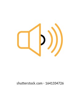 Vector illustration, loudspeaker icon. Line and two colour design template