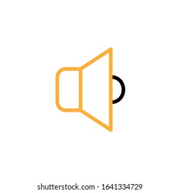 Vector illustration, loudspeaker icon. Line and two colour design template