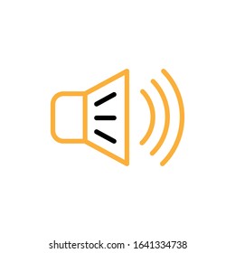 Vector illustration, loudspeaker icon. Line and two colour design template