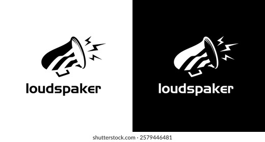 Vector Illustration of a loudspeaker logo symbol icon.