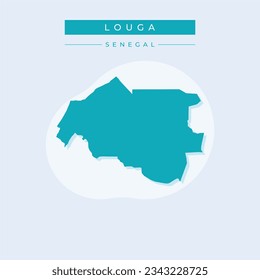 Vector illustration vector of Louga map Senegal