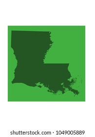 vector illustration of Louisiana map