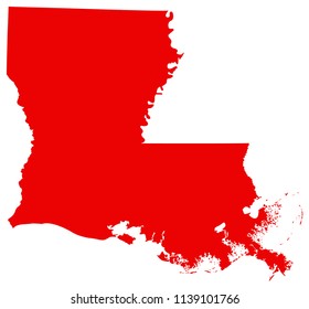 vector illustration of Louisiana map