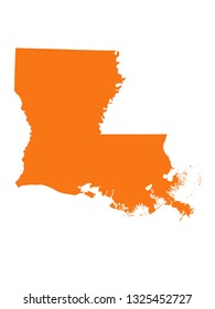 vector illustration of Louisiana map
