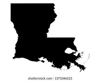 vector illustration of Louisiana map
