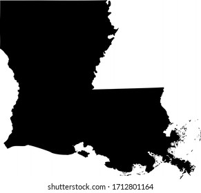 Vector Illustration Louisiana Map Stock Vector (royalty Free 