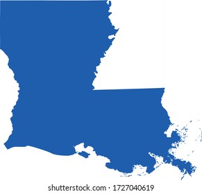 vector illustration of Louisiana map