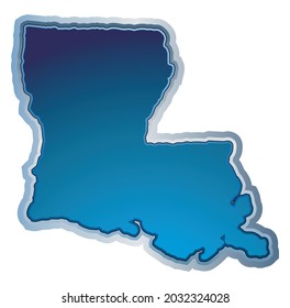 vector illustration of Louisiana map