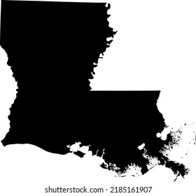 Mapa de la ilustración vectorial de Luisiana