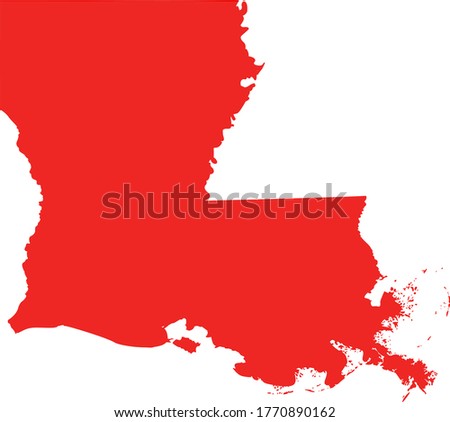 vector illustration of Louisiana map