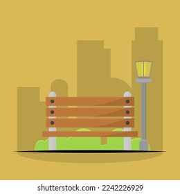 vector illustration of a lounger that is in the park