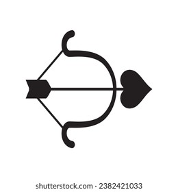 Ilustración vectorial del icono de flecha de amor