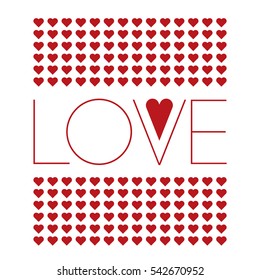 Vector illustration of love background consisting of small hearts, valentine's day decoration, love symbol