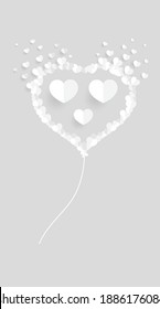Vector illustration of love balloon  graphics