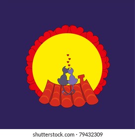 vector illustration: love banner