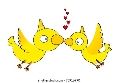 vector illustration: love birds