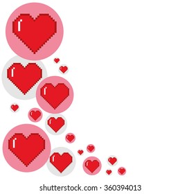 Vector illustration of love concept and Valentines day background.