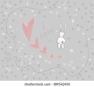 Vector illustration of love confession