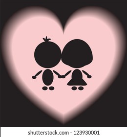 Vector illustration of love couple