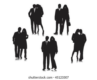 Vector illustration of love couple.