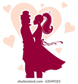 Vector illustration of Love couple