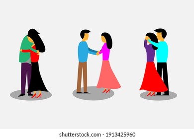 Vector Illustration of Love Couple. Can be used as promotion, flyer, gift card, etc.