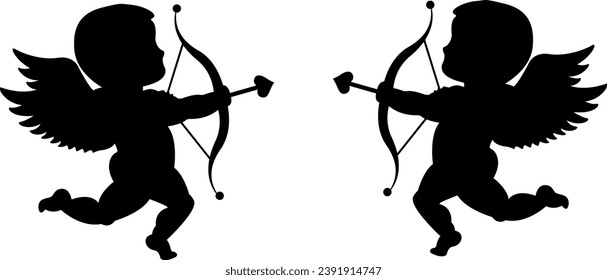 vector illustration of love, cupid of love, angel of love