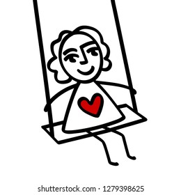 Vector illustration.  Love day. Heart. Background for postcards, posters, web, clothing, paper. Valentine's Day, wedding, birthday.
