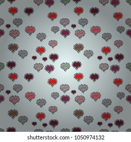Vector illustration. Love design with different elements. Seamless Interesting typography. Valentines day background on neutral, gray and black colors.