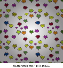 Vector illustration. Love design with different elements. Sketch designed loves heart. To print on tissue paper, to web design. Cute and nice little hearts in seamless pattern.