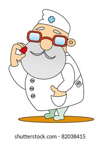 Vector illustration. Love doctor.