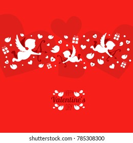 vector illustration love. February 14 Valentine's Day couples. design of the schedule for the holiday of all lovers.