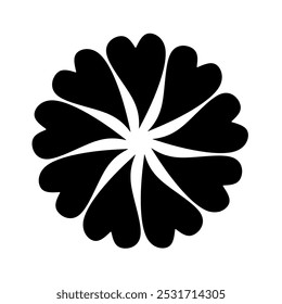 vector illustration of love flowers on a white background