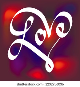 Vector illustration Love fonts