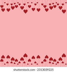 vector illustration of love hanging and growing