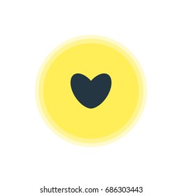 Vector Illustration Of Love Icon. Beautiful Check-In Element Also Can Be Used As Heart Element.