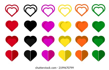 vector illustration of love icon. love icons. love icons set. love emoji vector. vector illustration.