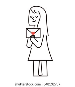 Vector illustration - love letter
